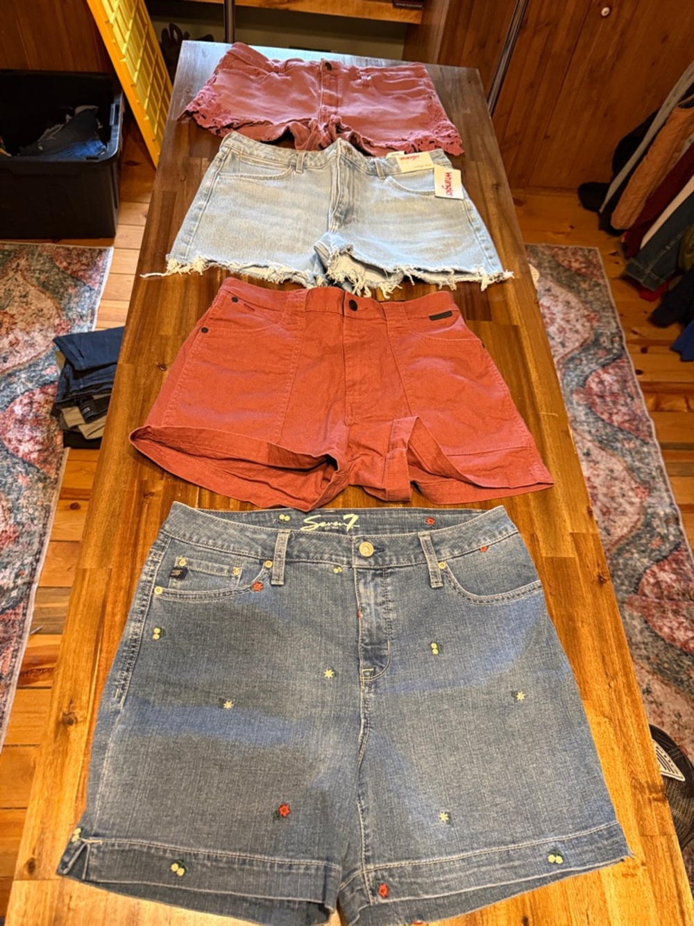 Women's Rust High-Rise Cotton Shorts - Unbranded